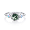 Moss Agate Opal Ring - Forest Heirloom
